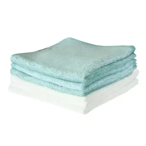Pérola de cobre - 6 unidades de toalhas de banho para bebês, branco/azul
