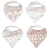 Pérola de Cobre - 4Pk Bliss Baby Bandana Babadores Babadores