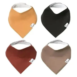 Pérola de cobre - 4Pk Dune Baby Bandana Babadores Babadores