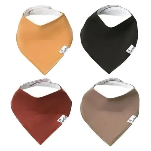 Pérola de cobre - 4Pk Dune Baby Bandana Babadores Babadores