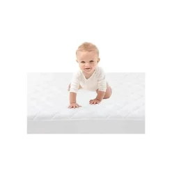 Protetor de colchão de berço acolchoado e ajustado de bambu Baby Works