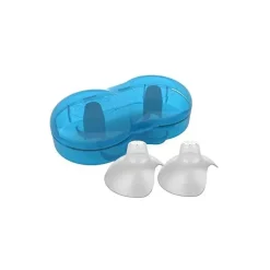 Protetores de mamilo Dr. Brown 2Pk com estojo de esterilizador, tamanho 1