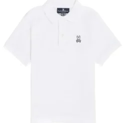 Psycho Bunny Kids - Polo Clássico, Branco