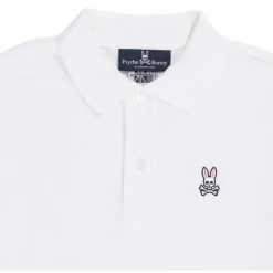 Psycho Bunny Kids - Polo Clássico, Branco