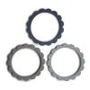Pulseira de mordedor de flores de silicone Mushie bebê pacote 3 aço/pomba cinza/pedra