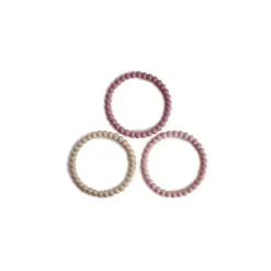 Pulseiras Mushie Silicone Pérola Mordedor Linho/Peônia/Rosa Pálido