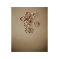 Pulseiras Mushie Silicone Pérola Mordedor Linho/Peônia/Rosa Pálido