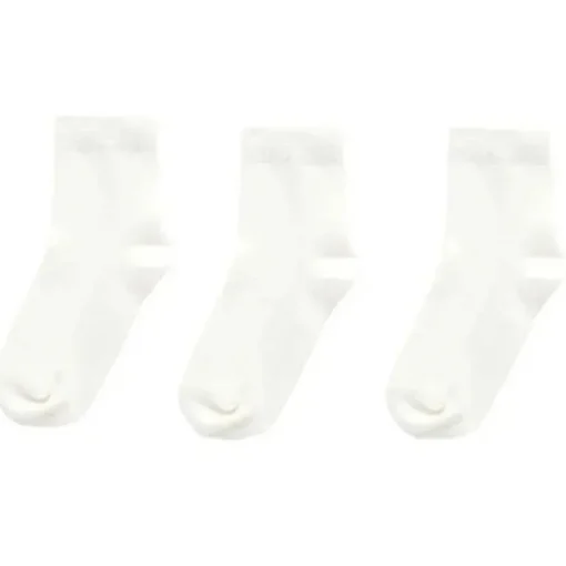 Pure Baby - Conjunto de meias orgânicas neutras brancas para bebê 3Pk