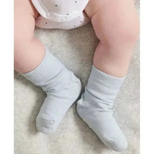 Pure Baby - Conjunto de meias orgânicas 3Pk para bebê menino, pacote azul claro