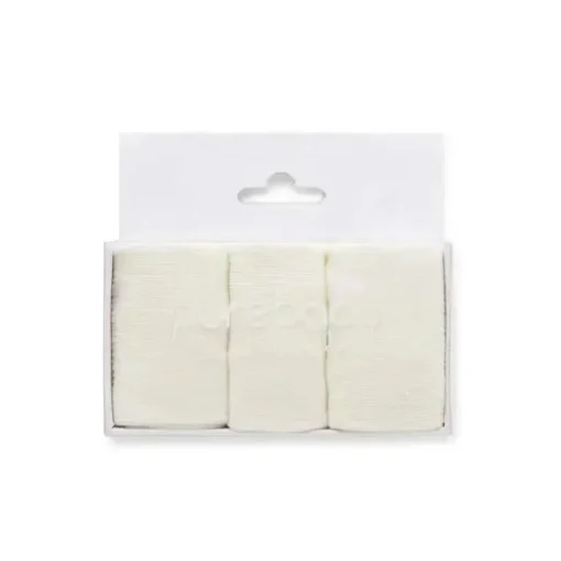 Pure Baby - Conjunto de meias orgânicas neutras brancas para bebê 3Pk