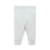 Pure Baby - Leggings caneladas neutras para bebês, melange de trigo