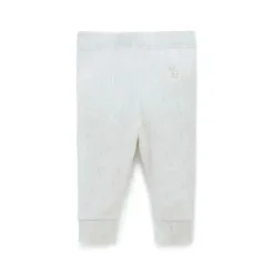 Pure Baby - Leggings caneladas neutras para bebês, melange de trigo