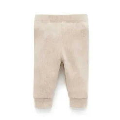 Pure Baby - Leggings caneladas neutras para bebês, Biscuit Melange