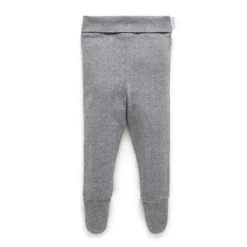 Pure Baby - Leggings de bico fino neutras para bebês, melange fumê