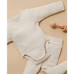 Pure Baby - Leggings de bico neutro para bebês, melange de trigo