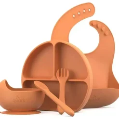 Quark - Conjunto de alimentação para bebês de silicone Feedi 5Pk da Quark