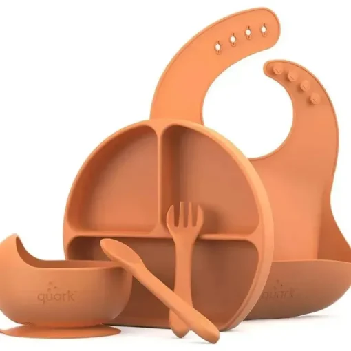Quark - Conjunto de alimentação para bebês de silicone Feedi 5Pk da Quark