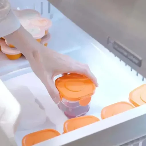 Quark - 3Pk Storrii Recipientes de comida para bebês com tampas, 5 onças