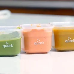 Quark - 3Pk Storrii Recipientes de comida para bebês com tampas, 5 onças