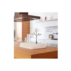 Rack de secagem de bancada de grama Boon para mamadeiras e chupetas, branco inverno