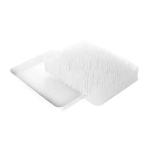 Rack de secagem de bancada de grama Boon para mamadeiras e chupetas, branco inverno