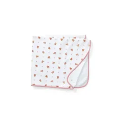 Ralph Lauren 100% algodão reversível polo bear cobertor para bebê, rosa