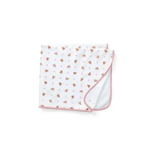 Ralph Lauren 100% algodão reversível polo bear cobertor para bebê, rosa
