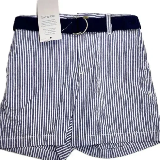 Ralph Lauren - Camisa esportiva de malha interlock de manga curta com conjunto curto Seersucker 12M, branco