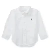 Ralph Lauren - Camisa The Iconic Baby Oxford de manga comprida, 18M, branca