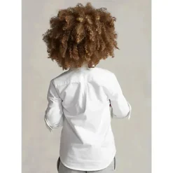 Ralph Lauren - Camisa The Iconic Baby Oxford de manga comprida, 18M, branca