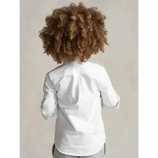 Ralph Lauren - Camisa The Iconic Baby Oxford de manga comprida, 18M, branca
