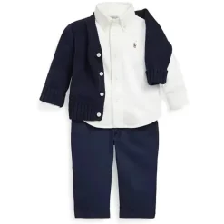 Ralph Lauren - Camisa The Iconic Baby Oxford de manga comprida, 18M, branca