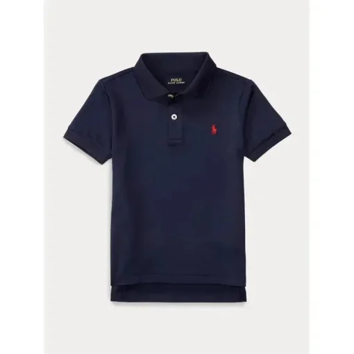 Ralph Lauren - Camiseta Polo de Algodão para Bebê -Marinha Francesa