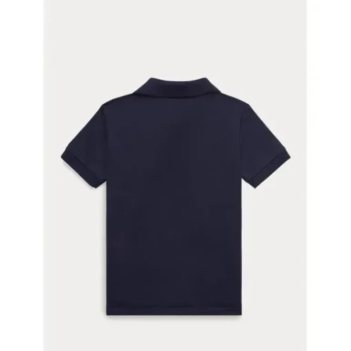 Ralph Lauren - Camiseta Polo de Algodão para Bebê -Marinha Francesa