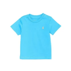Ralph Lauren - Camisola de manga curta de jersey para bebé menino, azul