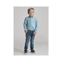 Ralph Lauren - Camisola manga comprida Chambray - Azul Claro 2T