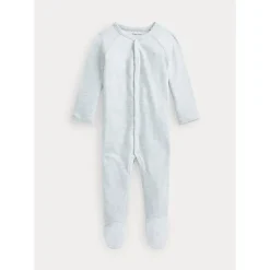 Ralph Lauren - Macacão Polo Interlock de Algodão, Azul Berilo