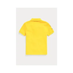 Ralph Lauren - manga curta Big Pony Mesh Polo Racing Yellow