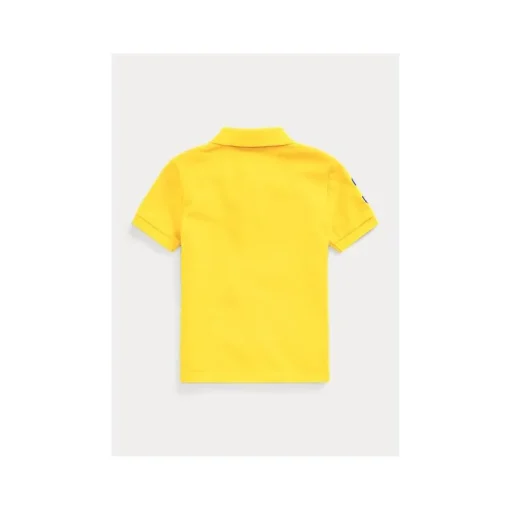 Ralph Lauren - manga curta Big Pony Mesh Polo Racing Yellow