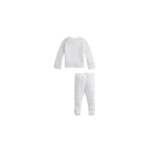 Ralph Lauren - Top e calça de algodão listrado, Quartzo Urze/Branco