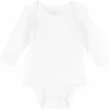 Ralph Lauren Baby - Body de manga comprida com gola redonda, branco