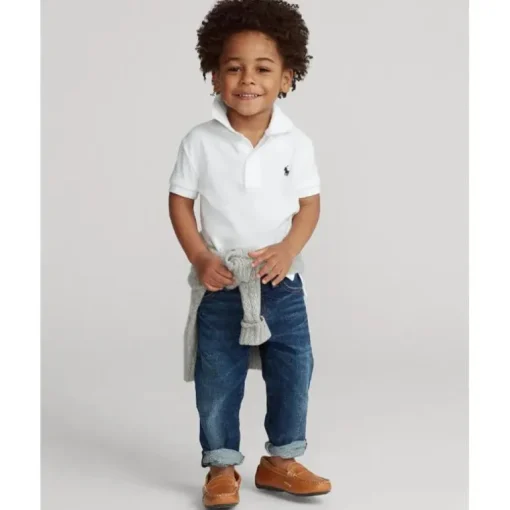 Ralph Lauren Baby - Boy Performance Jersey Polo Shirt, White