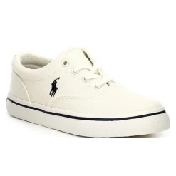 Ralph Lauren Baby - Boy Vulcanized Keaton Cream Canvas W/ Navy