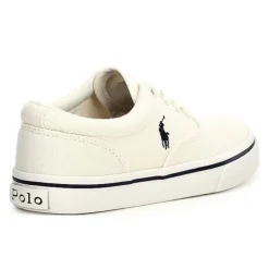Ralph Lauren Baby - Boy Vulcanized Keaton Cream Canvas W/ Navy