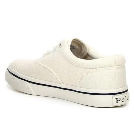 Ralph Lauren Baby - Boy Vulcanized Keaton Cream Canvas W/ Navy