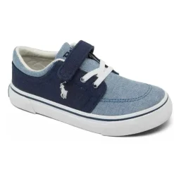 Ralph Lauren Baby - Boys Faxon Tênis Casual Fecho Permanente, Azul