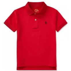 Ralph Lauren Baby – Camisa polo masculina Performance Jersey, vermelha