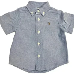 Ralph Lauren Baby - Camisa esportiva Oxford de manga curta