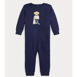 Ralph Lauren Baby - Chinelo Cinza Linho Americano Urso