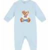 Ralph Lauren Baby - Long-Sleeve Magic Fleece Novelty Bear Graphic Coverall, Beryl Blue